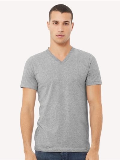 Unisex Heather CVC V-Neck Tee