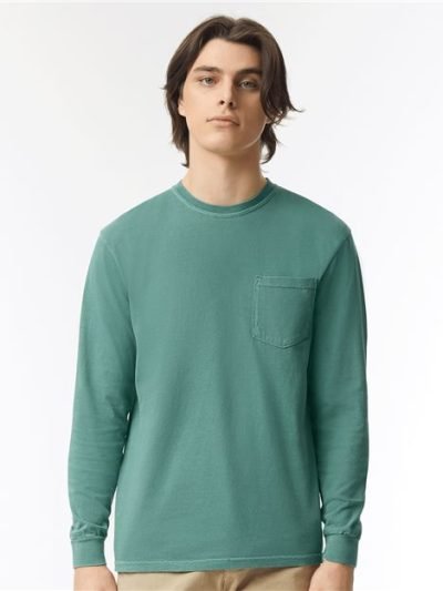 Garment-Dyed Heavyweight Long Sleeve Pocket T-Shirt